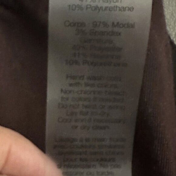 T BY ALEXANDER WANG Twist Burgundy Stretch Modal Skirt Size Small - Picture 7 of 7